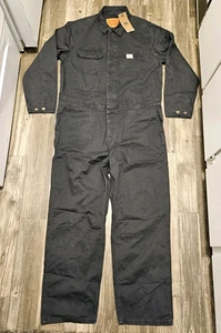 Levis Workwear Stay Loose Mechanic Black Twill Coveralls Jumpsuit Mens Medium - Picture 1 of 11