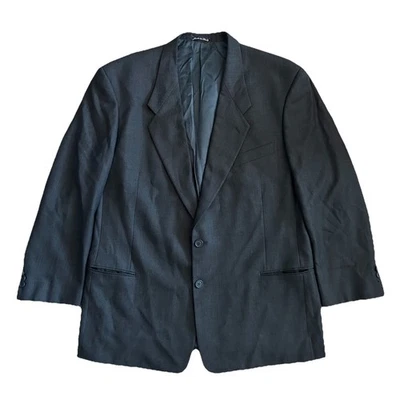 Blazer Abrigo Traje Chaqueta De Colección Giorgio Armani Lana Virgen Italia Negro Para Hombre’s 46 Foto 1 de 4