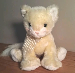 TY Classic 2003 Glitzy Sparkly Yellow Plush Cat 10" Stuffed Animal Soft Toy - Picture 1 of 8
