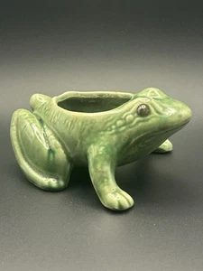 Vintage Brush McCoy Green Frog 5” Planter USA Pottery - Picture 1 of 12