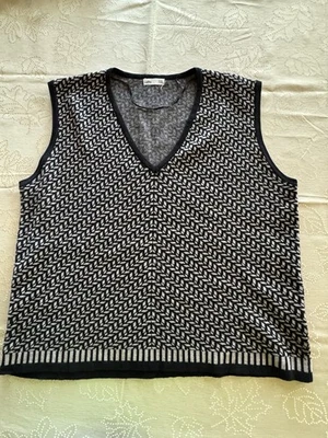 Lolita Chaleco Suéter Cuello en V L/XL Negro/Tostado Espiga Foto 1 de 4