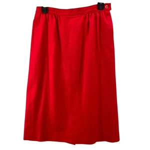Falda de Lana Pendleton Pequeña 10P Roja Carrera Lápiz Midi Bolsillos Vintage - Imagen 1 de 13