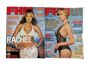 FHM Magazine Lot Of 2, Jul & Dec 2001 (138&144) Charlize Theron & Rachel Stevens - Picture 1 of 7