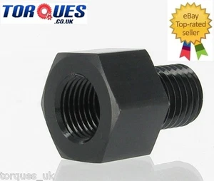 1/8" NPT Female To M10x1.5 Male Reducer Oil Pressure Gauge Adapter Black - Picture 1 of 1