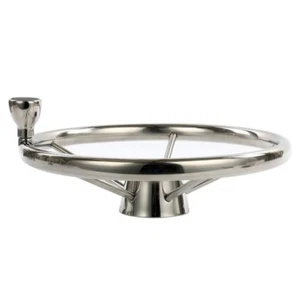 5 Spoke 13-1/2 Inch Destroyer Style Stainless Steel Boat Steering Wheel w/ Knob - Picture 1 of 10