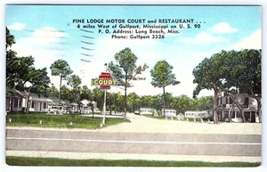 Pine Lodge Motor Court Restaurant Mississippi Roadside Postcard B081 - Picture 1 of 2