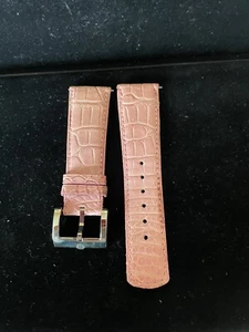 Michele 24mm Genuine Alligator Band Color Pink Made In France. - Picture 1 of 4