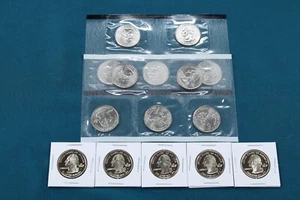 2005 State Quarter PDS Set Proofs with BU P&D! 15 Coins! CA MN OR KS WV! M627 - Picture 1 of 3