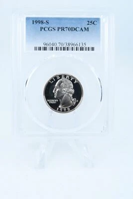 1998-S PCGS PR70DCAM Washington Quarter Proof 25C - Image 1 of 2