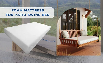 Full Size 75x54x6 Outdoor Foam Daybed Mattress High Density 1.8 PCF Medium Firm - Image 1 of 4