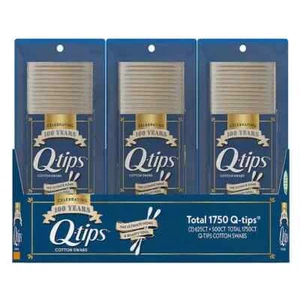 Q-Tips Wattestäbchen 3er Pack, insgesamt 1750 Stück - Bild 1 von 3