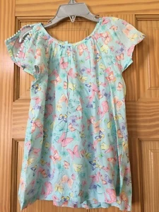 NWT Carter's Butterfly Shirt Top Girls Short Sleeve Blue - Picture 1 of 1