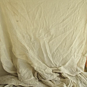 Vintage yardage/fabric 100% Cotton Gauze Crinkle natural 10 yds 32" w - Picture 1 of 6