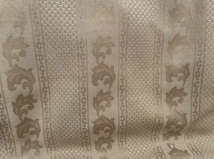 SCALAMANDRE Vertical Stripes tone on tone texture natural cotton 3+ yards - Picture 1 of 3