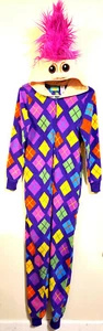 DREAMWORKS TROLLS – Women’s 1-Piece Hooded Fleece Pajama PJs – Size: X-Small - Picture 1 of 10