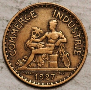 1927 FRANCE 1 FRANC (SEMI-KEY DATE!) - Picture 1 of 2