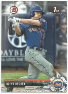 Quinn Brodey New York Mets 2017 1st Bowman Draft Baseball - Bild 1 von 3