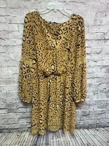 Abito donna White House Black Market manica lunga leopardato taglia 14 - Foto 1 di 6