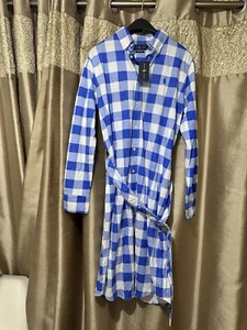 RALPH lAUREN Plaid Cotton dress SIZE L - Picture 1 of 3