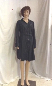 Isabel Women's Maternity Dress By Ingrid & Isabel Long Sleeve Jean Dress Size S - Picture 1 of 8