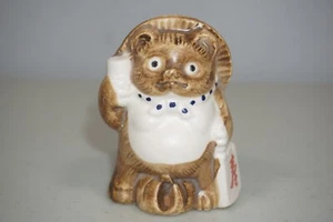 Vintage Tanuki Tanooki Raccoon Dog Ceramic Toothpick Holder Made in Japan - Picture 1 of 9