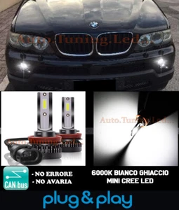 BMW X5 E53 RESTYLING LAMPADE FENDINEBBIA H11 LED CAMBUS BIANCO GHIACCIO 8000LM - Foto 1 di 5