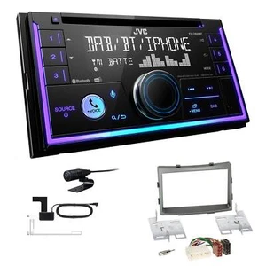 JVC 2-DIN MP3 Radio Bluetooth DAB for Ssangyong Rodius II from 2013 Dark Silver - Picture 1 of 6