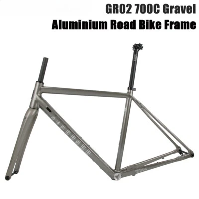 700C Road Bicycle Frame Gravel Off-Road Disc Brake Frame with Carbon Fork - Image 1 of 4