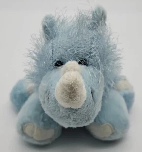 Ganz Webkinz Blue Rhino Long Hair Plush Stuffed Animal HM196 No Code 12" - Picture 1 of 6