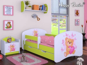 3 teiliges Set Jugendzimmer Kindermöbel Zimmermöbel "Verliebter Bär'' 160x80 - Bild 1 von 1