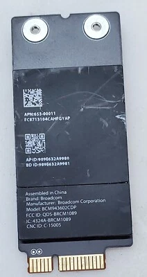 Apple iMAC 21.5" A1418 27" A1419 Mid 2017 AirPort WiFi BlueTooth Card 653-00011 - Image 1 of 2