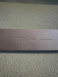 Zara Belt Black Mens Sz 38 Silver Buckle (199) - Picture 1 of 4