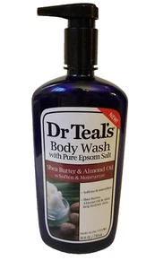 Dr Teals Shea Butter Almond Oil Body Wash Epsom Salt 24oz Pump Bottle - Picture 1 of 2