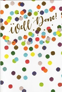 'WELL DONE' GREETINGS CARD AND ENVELOPE 5" X 7" - Picture 1 of 3
