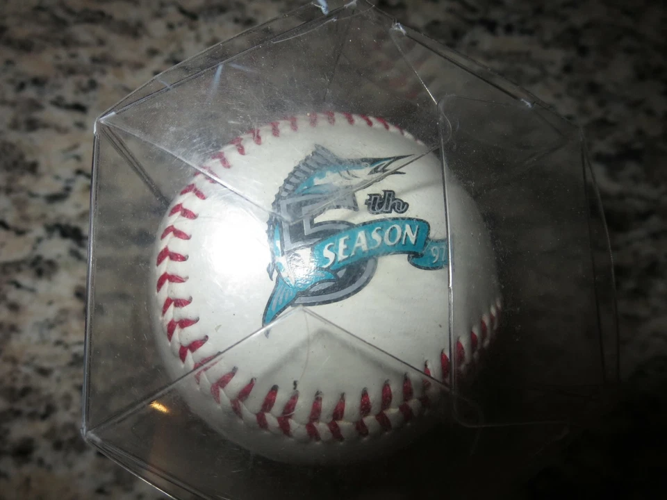 Florida Marlins 1997 MLB Opening Day Fotoball Baseball NEW - Image 1 of 4