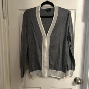 Cárdigan Banana Republic para hombre talla pequeña gris con cremallera - Imagen 1 de 6