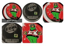 LAS VEGAS ONTARIO REIGN MASCOT ECHL SHER-WOOD INGLASCO RARE OFFICIAL HOCKEY PUCK