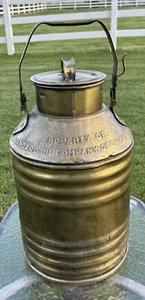 Standard Oil Company Of California 5 Gallon Oil Can Brass Plated Petroliana - Picture 1 of 10