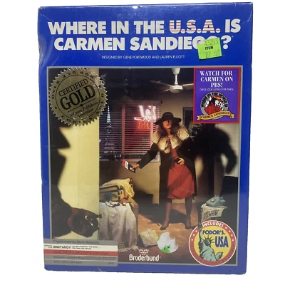 Where in the USA is Carmen San Diego Floppydisk GameRetro IBM/Tandy Sealed 1989 - Image 1 of 4