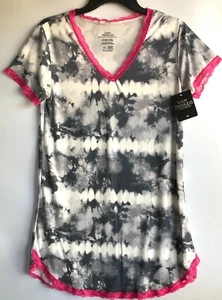 New Lady Princess Womens Short Sleeve Pajamas Sleepwear T shirt Dress - Picture 1 of 3