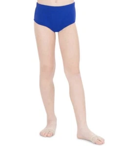 Capezio Team Basics Large Girls Dance Cheer Brief royal blue Ballet leg line NWT - Picture 1 of 3