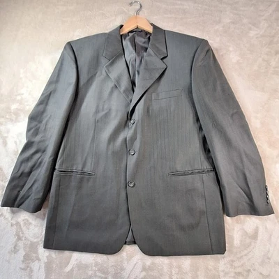 Blazer Cianni Cianni Cellini para Hombres 44R Gris Lana Espiga Sin Ventilación 3 Botones Foto 1 de 4