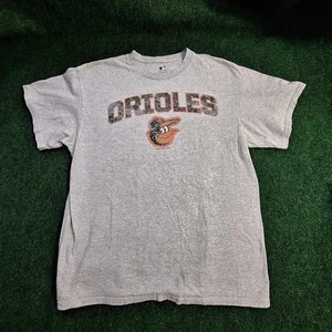 Camisa Baltimore Orioles Para Hombres Grande Gris MLB Béisbol Gráfico Envejecido Cuello Redondo - Imagen 1 de 7