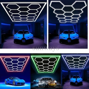 14 Hexagon LED-Beleuchtung Auto Detail Haus Garage Werkstatt Einzelhandel Lamp - Bild 1 von 41