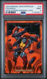 2024 UD Marvel Masterpieces '92 Platinum #14 Colossus Orange Lava 22/25 - PSA 9 - Picture 1 of 2
