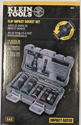 Klein Tool Flip Impact Socket Set (66070) 7 Piece, New Open Box. - Image 1 of 3