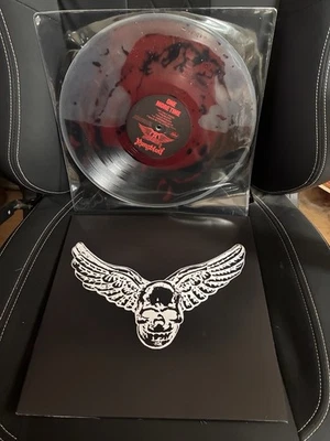 OOP AEROSMITH & YUNGBLUD ONE MORE TIME BLACK & RED LIQUID FILLED ETCHED VINYL - Image 1 of 4