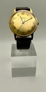 De colección Años 80 Para Hombre Sekonda Hecho en la URSS 17 Joyas Tono Dorado 34mm Cuerda Manual - Imagen 1 de 9