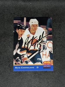 Rene Chapdelaine 1993 Hat Tricks Peoria Rivermen Signed Auto Card ~ COA - Picture 1 of 3
