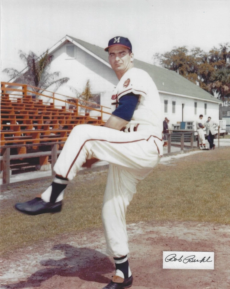 鲍勃·布尔亲笔签名签名 8 x 10 照片 - 美国职棒大联盟勇士小熊队费城人队 - 带真品证明 — 第 1/1 张图片